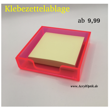 Klebezettelablage