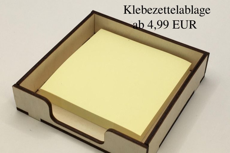 Haftnotizhalter Klebezettelablage Holz für 76*76 mm grosse Klebezettel