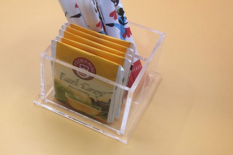 AcrylOptik Teebox Kaffeebox Zuckerdose Aufbewahrungsbox aus Acrylglas. Farbe: transparent